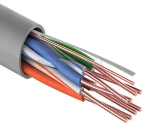 Кабель «витая пара» U/UTP, CAT 5e, PVC, 4PR, 24AWG, INDOOR, SOLID, серый, 25м (01-0052-25) (PROCONNECT)